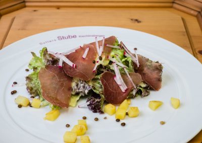 Abendessen Stubenrestaurant Dutters Stube Kiechlinsbergen